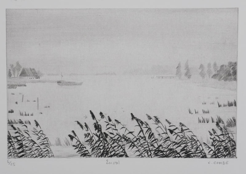Camille COMBE : Envol, Gravure originale signée