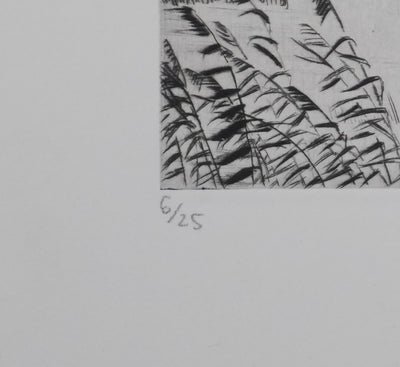 Camille COMBE : Envol, Gravure originale signée