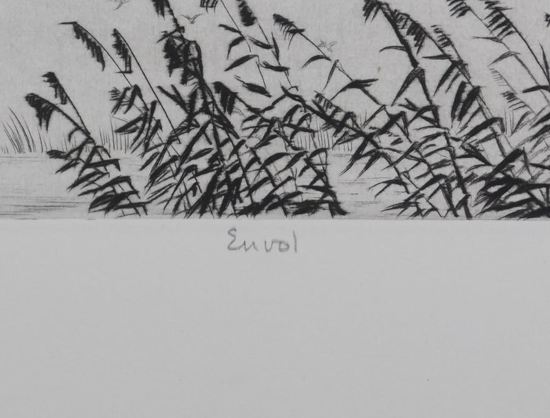 Camille COMBE : Envol, Gravure originale signée