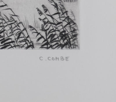 Camille COMBE : Oiseaux en envol, Gravure originale signée
