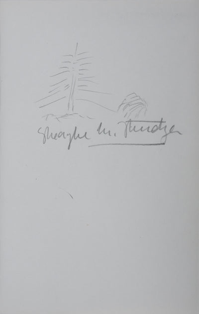STURDZA : L'arbre princier, Autographe et dessin original signé
