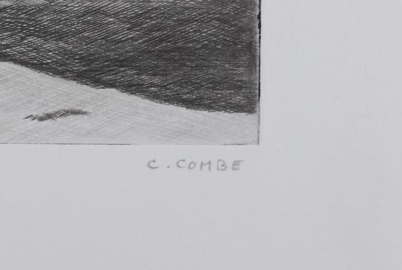 Camille COMBE : La chevauchée des nuages II, Gravure originale signée