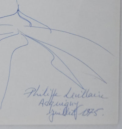 Philippe LEVILLAIN : L'arbre aux courbes, Autographe et dessin original signé