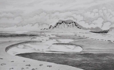 Camille COMBE : La chevauchée des nuages II, Gravure originale signée