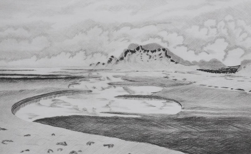 Camille COMBE : La chevauchée des nuages II, Gravure originale signée