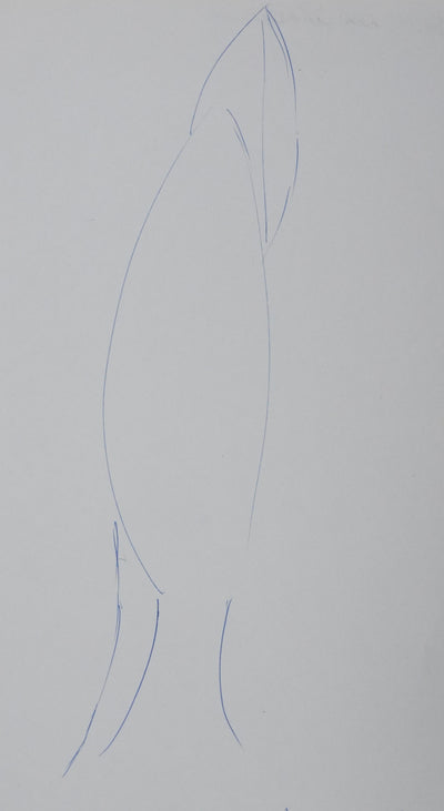 Henriette LEVILLAIN : La plume, Autographe et dessin original signé