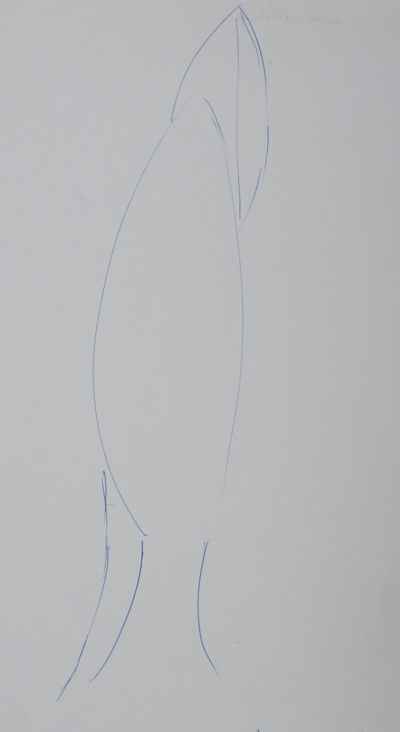 Henriette LEVILLAIN : La plume, Autographe et dessin original signé