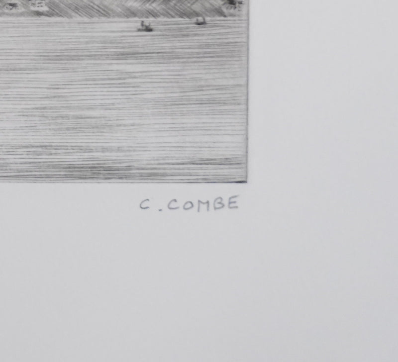 Camille COMBE : Pluie de lumière, Gravure originale signée