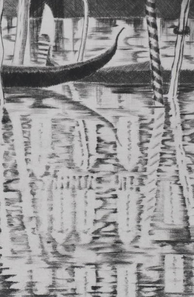 Camille COMBE : Reflets, Gravure originale signée