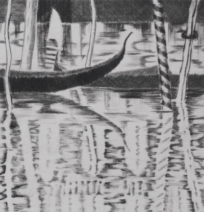 Camille COMBE : Reflets, Gravure originale signée
