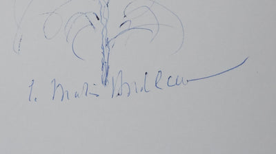 Béatrix D'ANDLAU : L'arbre secoué, Autographe et dessin original signé