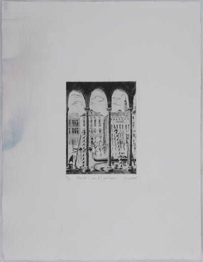 Camille COMBE : Au fil de l'eau, Gravure originale signée