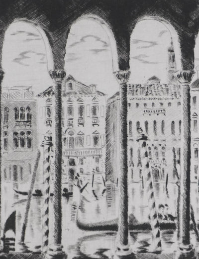 Camille COMBE : Au fil de l'eau, Gravure originale signée