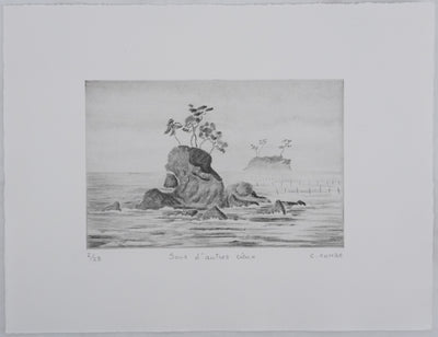 Camille COMBE : Sous d'autres cieux, Gravure originale signée