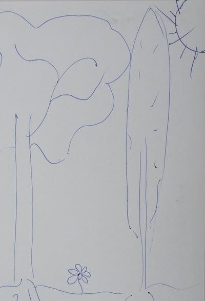 Philippe EVEN : La petite fleur sous le soleil, Autographe et dessin original signé