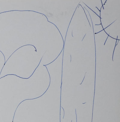 Philippe EVEN : La petite fleur sous le soleil, Autographe et dessin original signé