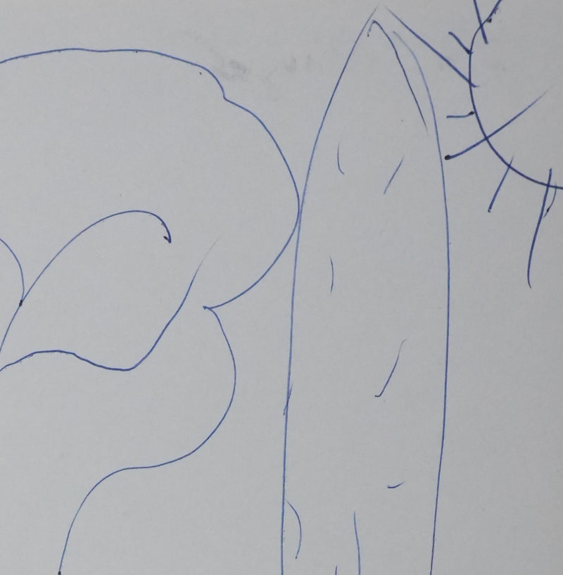 Philippe EVEN : La petite fleur sous le soleil, Autographe et dessin original signé