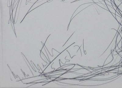 Monique DE MONTBRIAL : L'arbre de l'épouvante, Autographe et dessin original signé