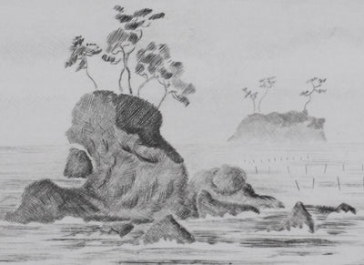 Camille COMBE : Sous d'autres cieux, Gravure originale signée