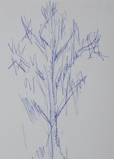 Jean BROIZAT : L'arbre en puie, Autographe et dessin original signé