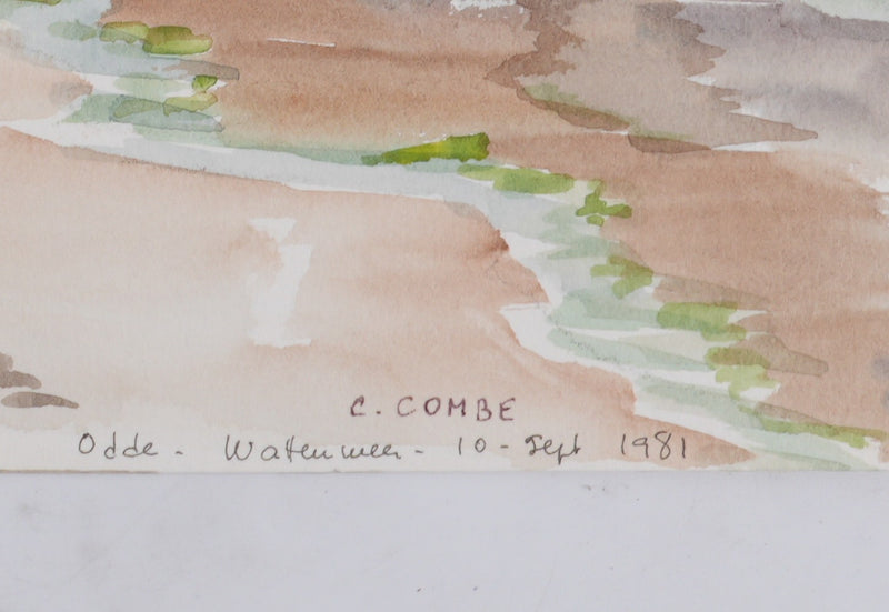 Camille COMBE : Écume tranquille, Aquarelle originale signée