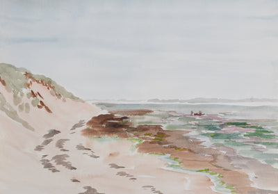 Camille COMBE : Écume tranquille, Aquarelle originale signée