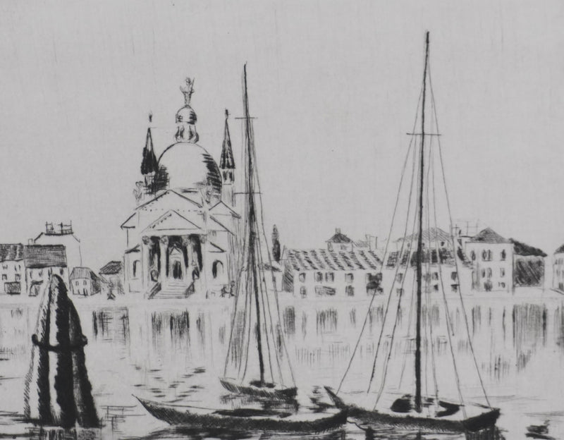 Camille COMBE : Chiesa del Redentore, Gravure originale signée