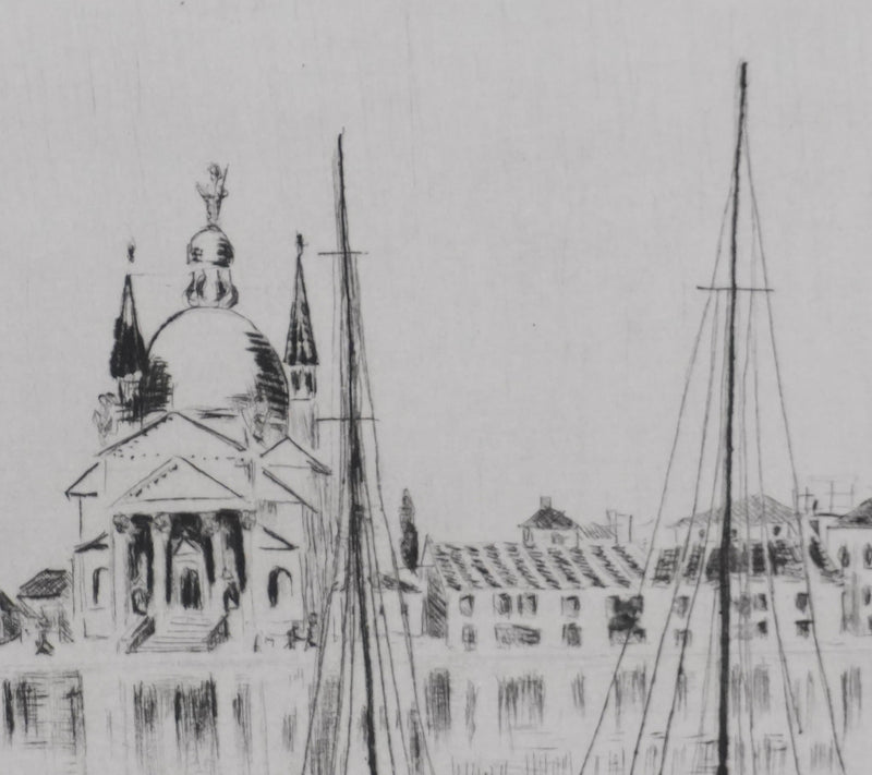 Camille COMBE : Chiesa del Redentore, Gravure originale signée