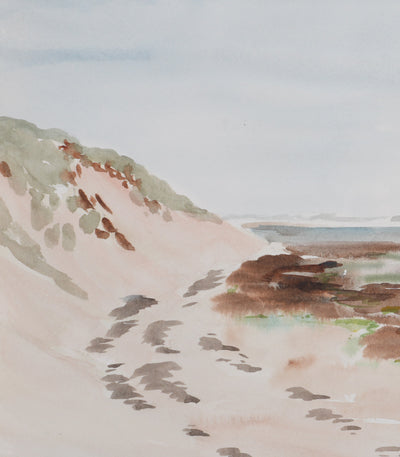 Camille COMBE : Écume tranquille, Aquarelle originale signée