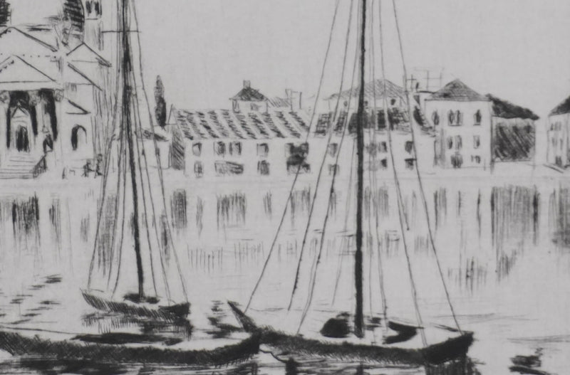 Camille COMBE : Chiesa del Redentore, Gravure originale signée