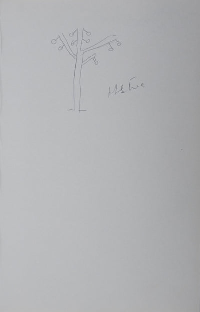 Philippe MESTRE : L'arbre aux formes rondes, Autographe et dessin original signé