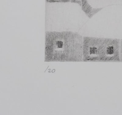 Camille COMBE : Dans les Abruzzes, Gravure originale signée