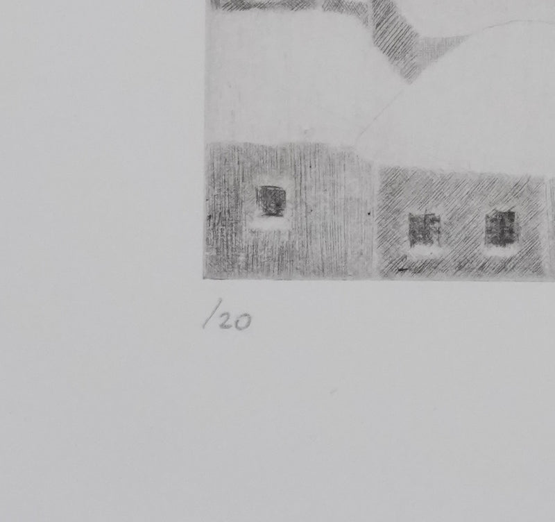Camille COMBE : Dans les Abruzzes, Gravure originale signée