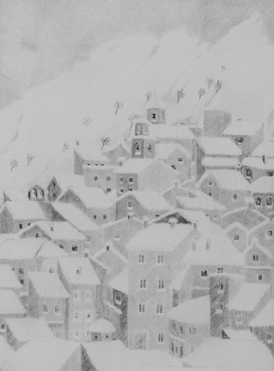Camille COMBE : Dans les Abruzzes, Gravure originale signée