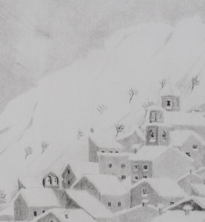 Camille COMBE : Dans les Abruzzes, Gravure originale signée