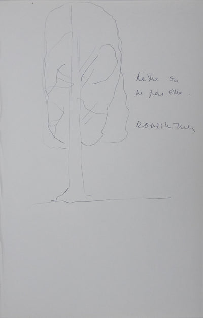 Robert HIRSCH : Hêtre ou ne pas hêtre, Autographe et dessin original signé