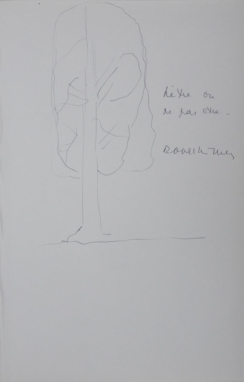 Robert HIRSCH : Hêtre ou ne pas hêtre, Autographe et dessin original signé