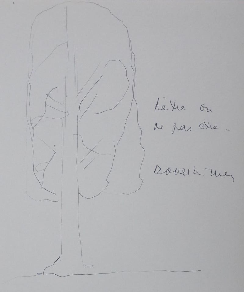Robert HIRSCH : Hêtre ou ne pas hêtre, Autographe et dessin original signé