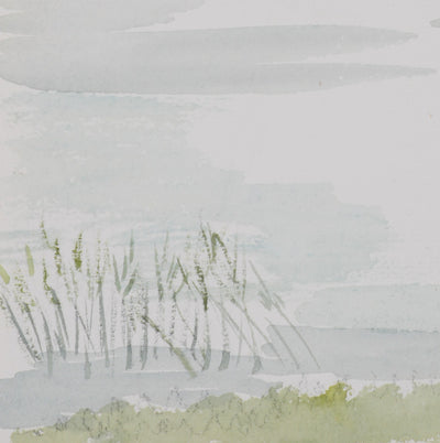 Camille COMBE : La forêt du lac, Aquarelle originale (photo de détail 5) - Crédit photo : Galerie Art.Paris