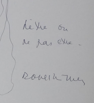 Robert HIRSCH : Hêtre ou ne pas hêtre, Autographe et dessin original signé
