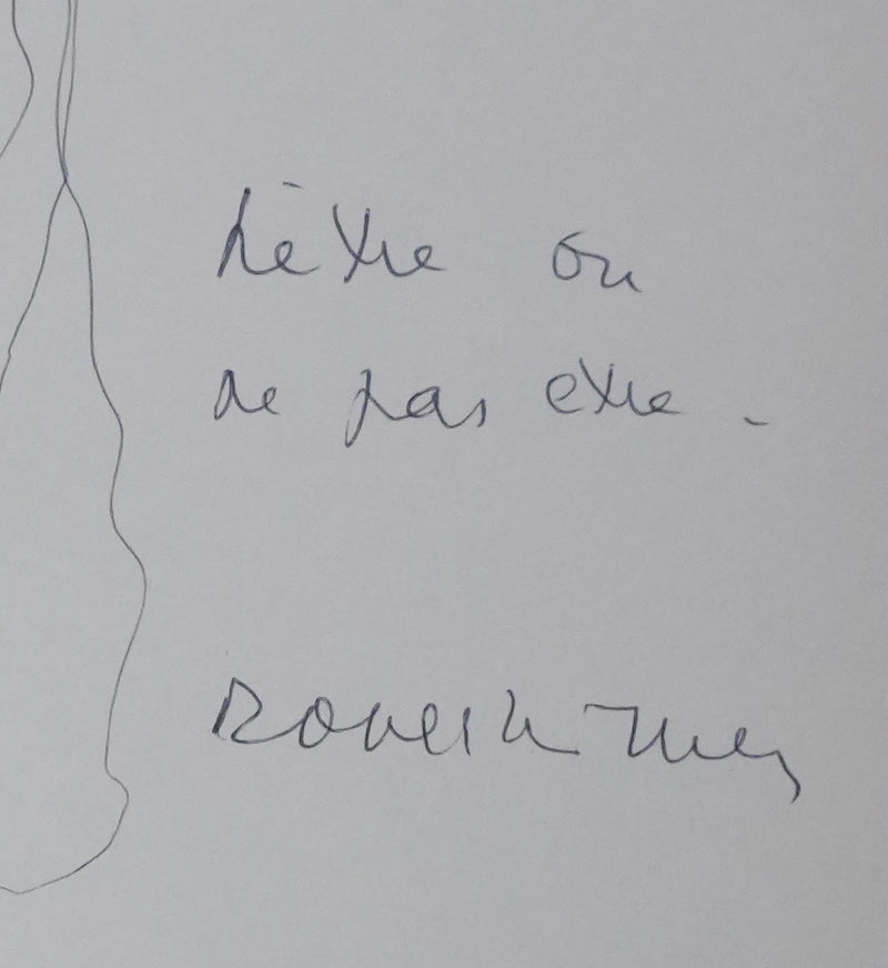 Robert HIRSCH : Hêtre ou ne pas hêtre, Autographe et dessin original signé