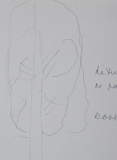 Robert HIRSCH : Hêtre ou ne pas hêtre, Autographe et dessin original signé