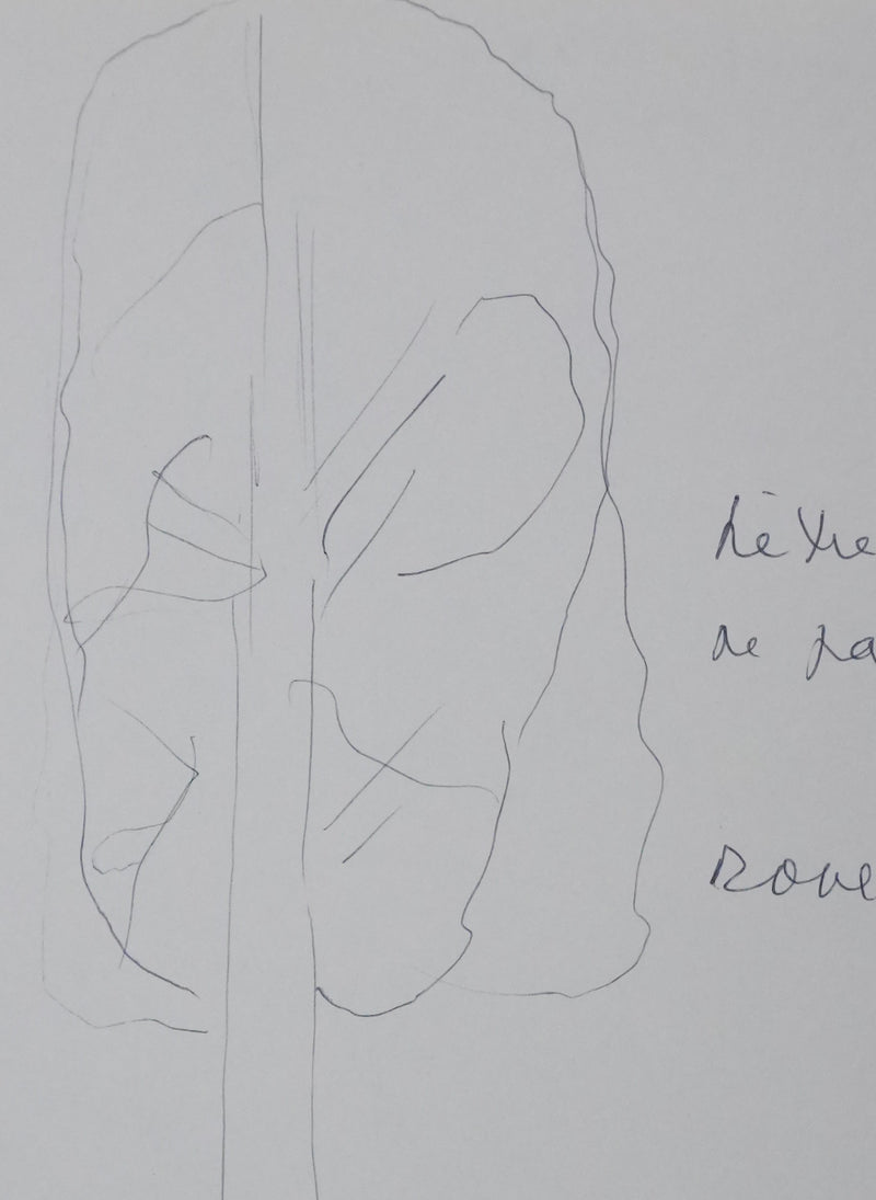 Robert HIRSCH : Hêtre ou ne pas hêtre, Autographe et dessin original signé