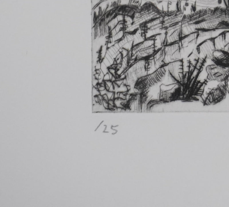 Camille COMBE :  Mosern, Gravure originale signée