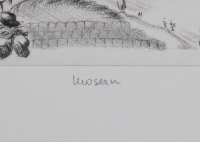 Camille COMBE :  Mosern, Gravure originale signée