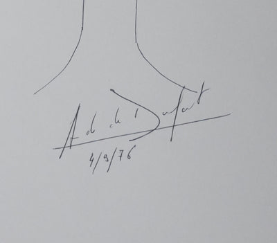 Armand DE DURFORT : L'arbre frisé, Autographe et dessin original signé