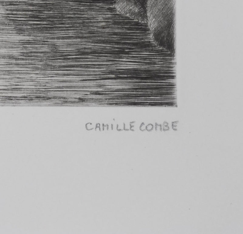 Camille COMBE : Au pays des Trolls, Gravure originale signée