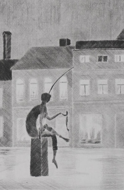 Camille COMBE : Soir de lumière, Gravure originale signée