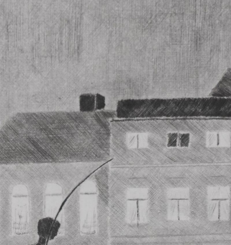 Camille COMBE : Soir de lumière, Gravure originale signée