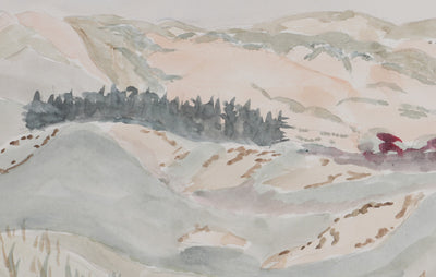 Camille COMBE : Brume au matin, Aquarelle originale signée
